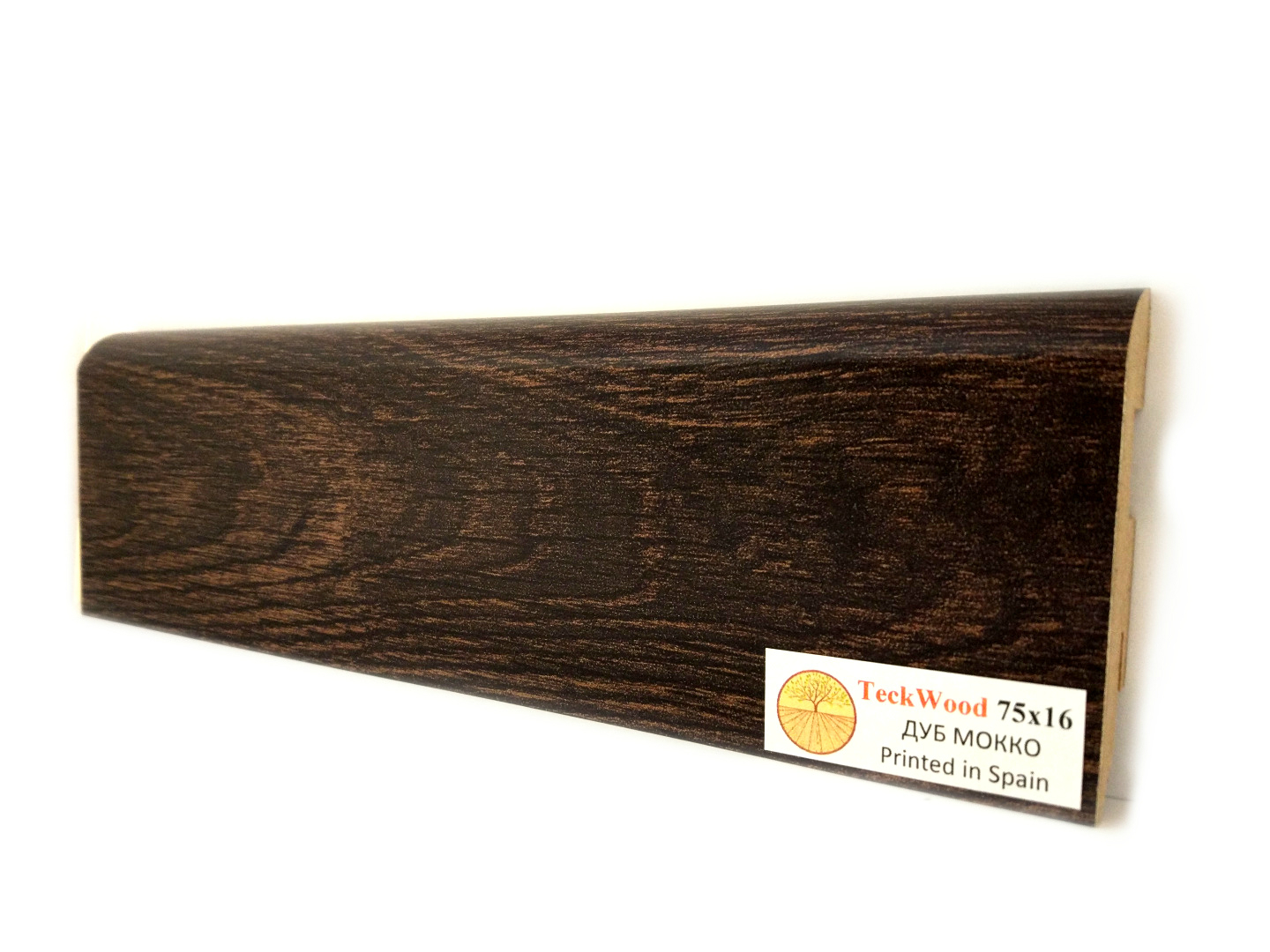 Плинтус МДФ ламинированный TeckWood Дуб Мокко 2150×75×16